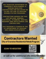 Contractors Wanted: Residential Rehab Program 